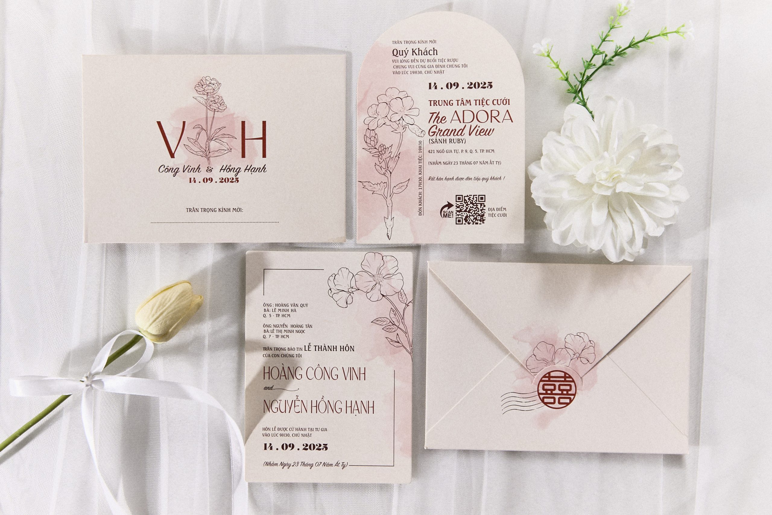 Thiệp cưới mẫu - Thiệp cưới là dấu ấn đầu tiên của ngày vui