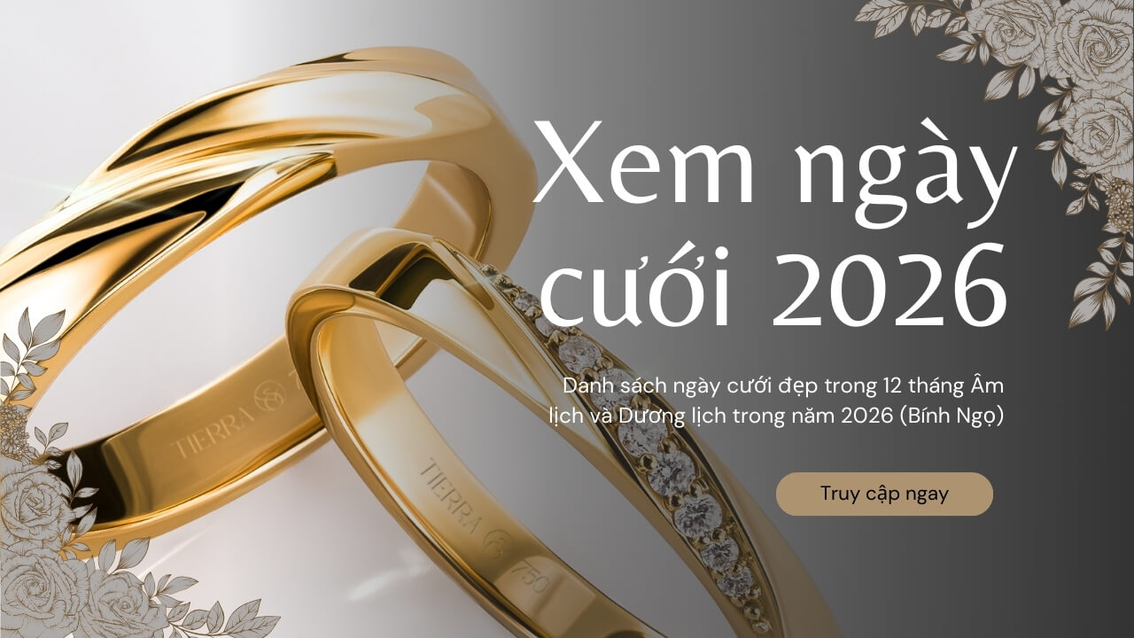 Lịch cưới 2026 - Bảng ngày cưới đẹp năm 2026